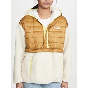 Mother denim Sherpa zip pullover